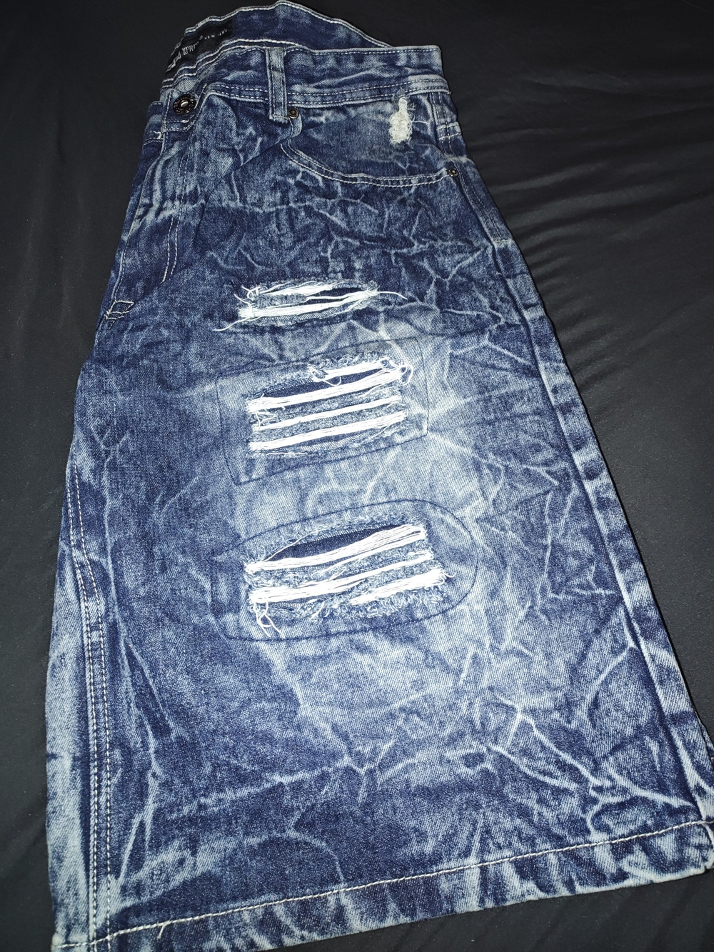Men's Distressed Blue Denim Jeans